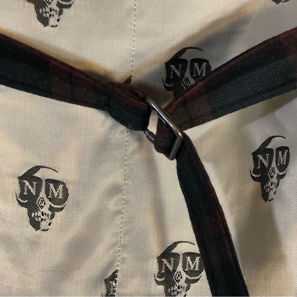 Noose & Monkey Ginsberg Plaid Double Breasted Waistcoat Vest Skull Print Back - Picture 11 of 16